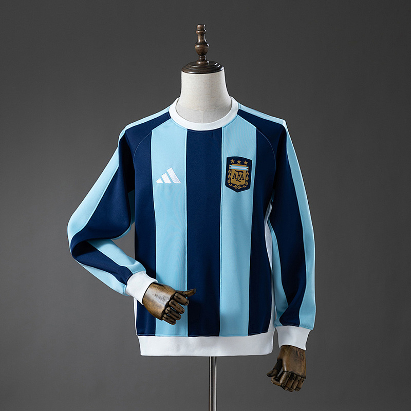Argentina Argentina 25/26 Long-sleeved Sweatshirt - Dark Blue & Light Blue M-4XL