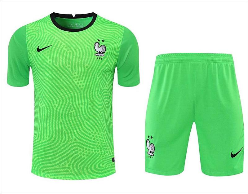 Francia France Green Short Sleeve Goalkeeper S-XXL (can be sold separately) 2