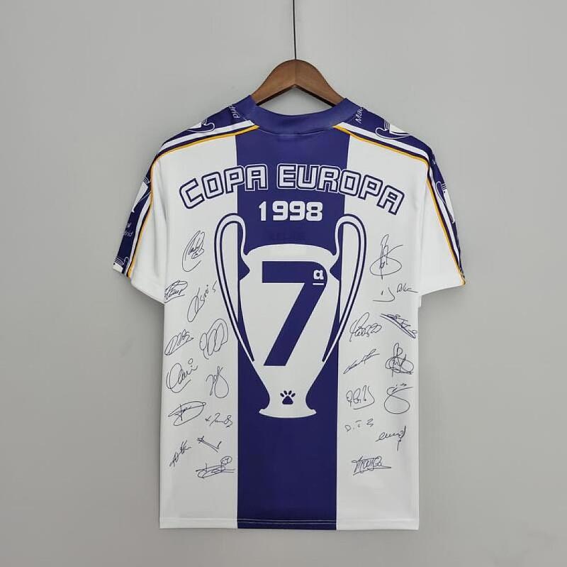 Real Madrid Retro 97-98 Real Madrid Champions League 7 Champions Commemorative Edition S-XXL 8