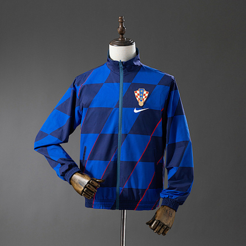 Croatian Reversible Croatian Reversible Jacket Windbreaker - Navy Blue & Sky Blue S-XXL 2