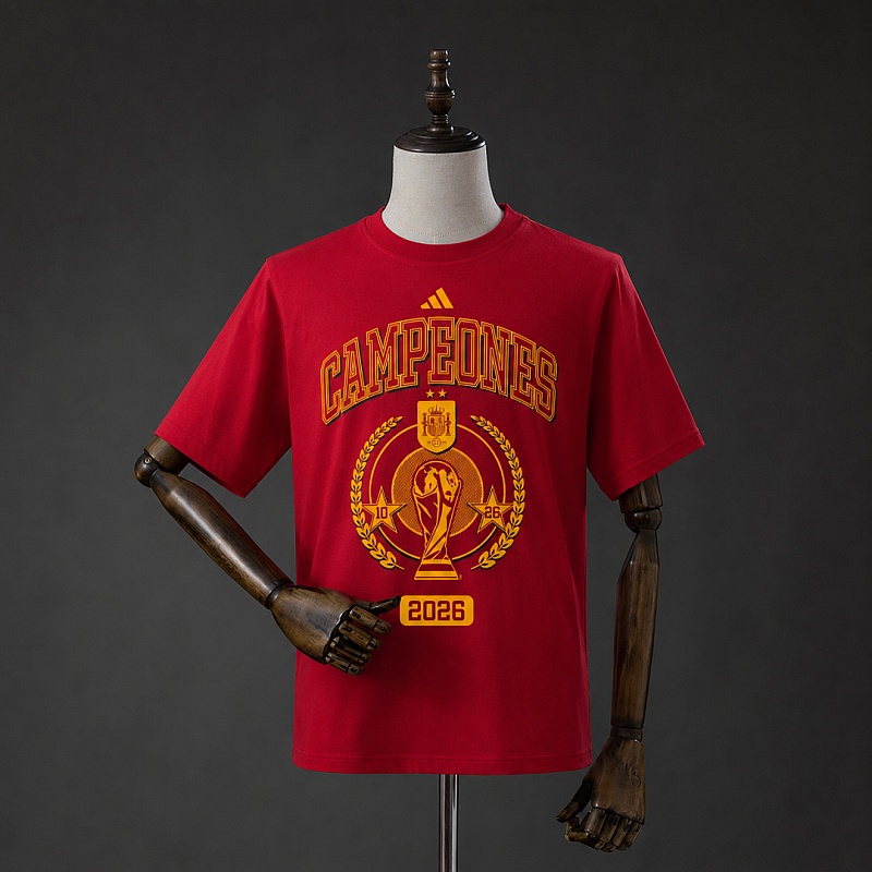 Spagna Spain "We Are Champions" T-Shirt Red S-3XL
