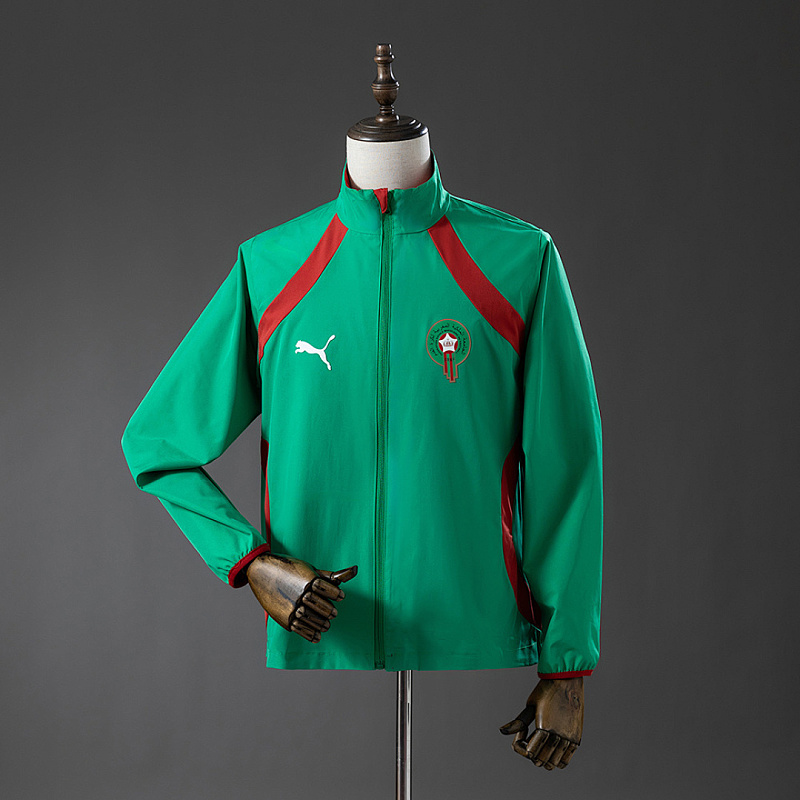 Marocco Morocco 2026 Reversible Jacket Windbreaker - Red & Green S-3XL 3