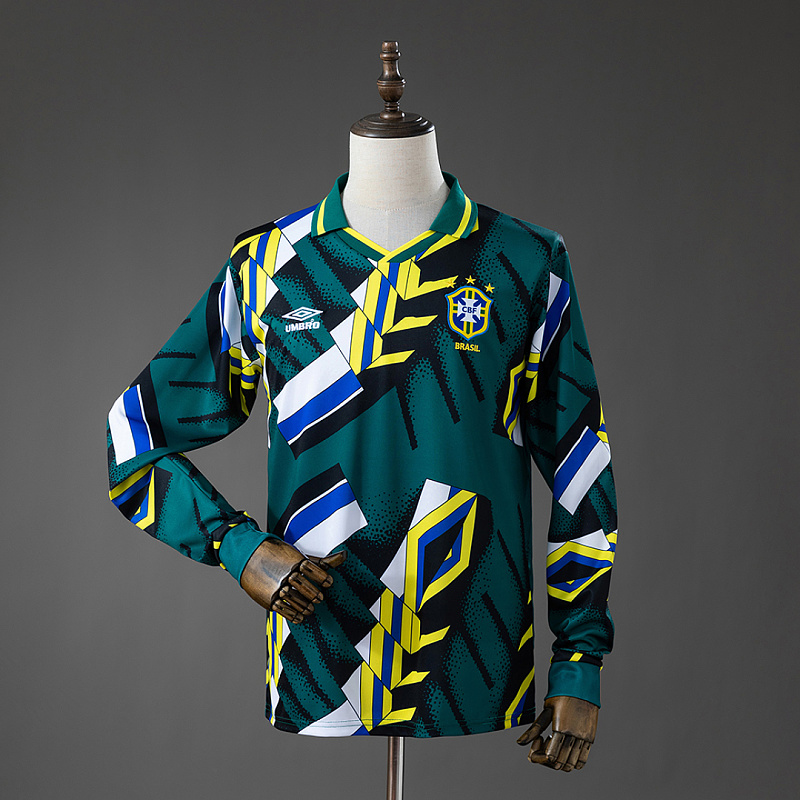 Brasile Brazil 96/97 Goalkeeper Retro Long Sleeve Jersey S-XXL
