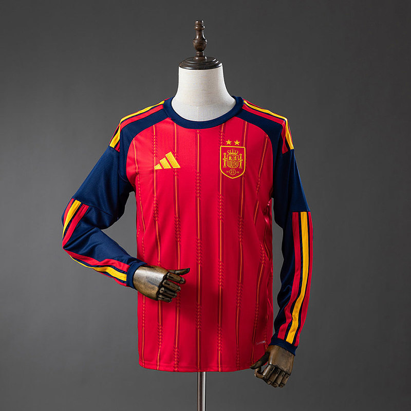 Spagna Spain 2026 Home 2-Star Champion Edition Long Sleeve Jersey S-3XL 3