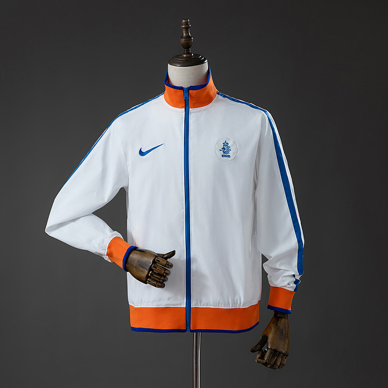 Olanda Netherlands 10/11 Retro Windbreaker White S-XXL
