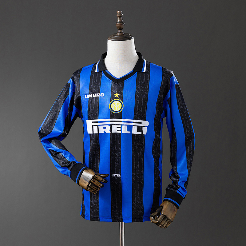 Inter Inter Milan 97/98 Home Long Sleeve Retro Jersey S-XXL