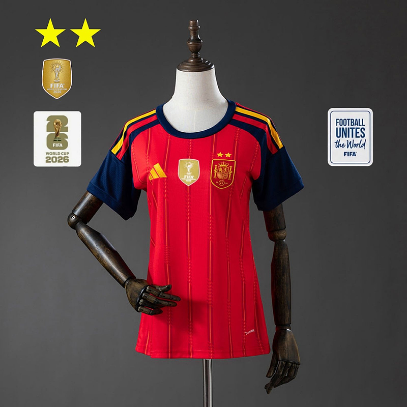 Spagna Spain 2026 Women's Home 2-Star Champion Edition Jersey S-XXL