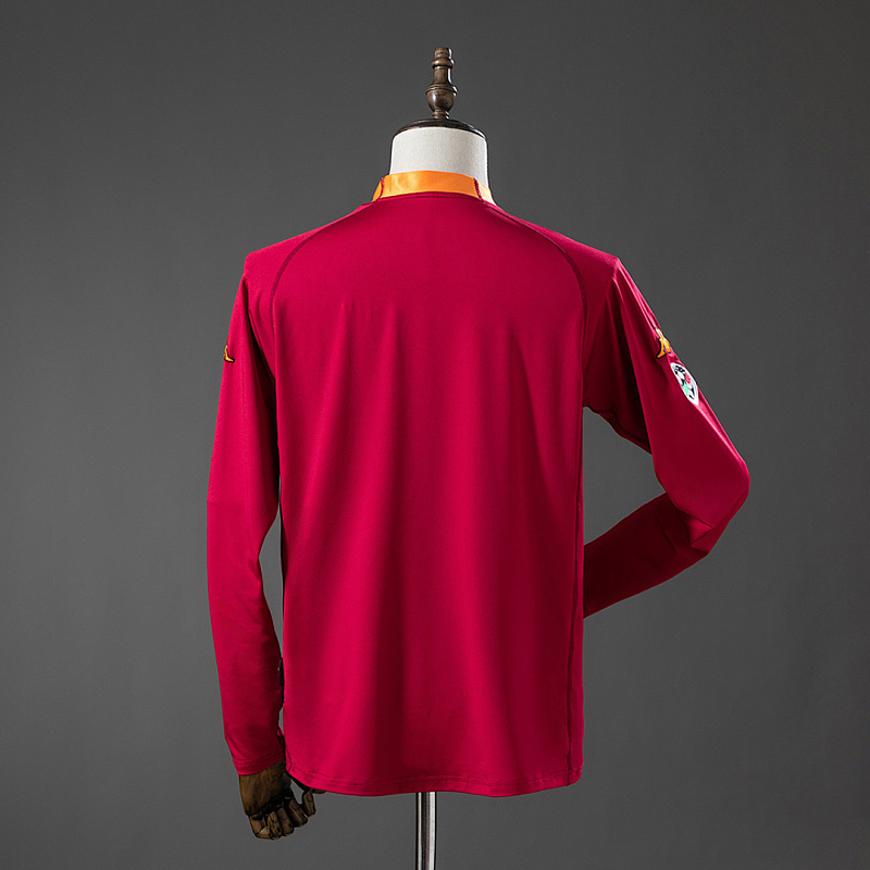 Roma Roma 00/01 Home Long Sleeve Retro Jersey S-XXL 2
