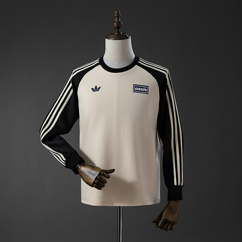 Oasis Tour Oasis Tour Three-Striped Long-Sleeve T-Shirt - Beige S-XXL