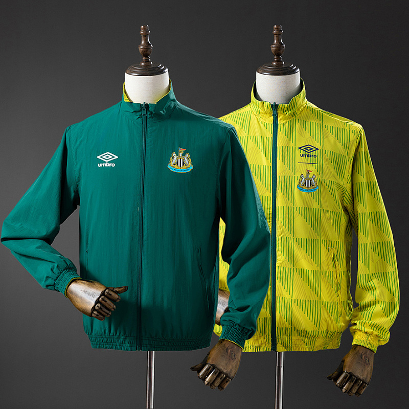 Newcastle Newcastle United Reversible Jacket Windbreaker - Army Green & Yellow S-XXL