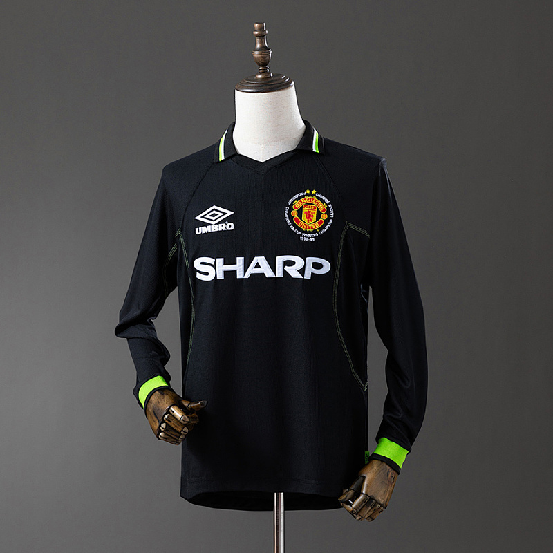 M-U 2nd M-U 98/99 2nd Away (Champions League Edition) Long Sleeve Retro Jersey S-XXL