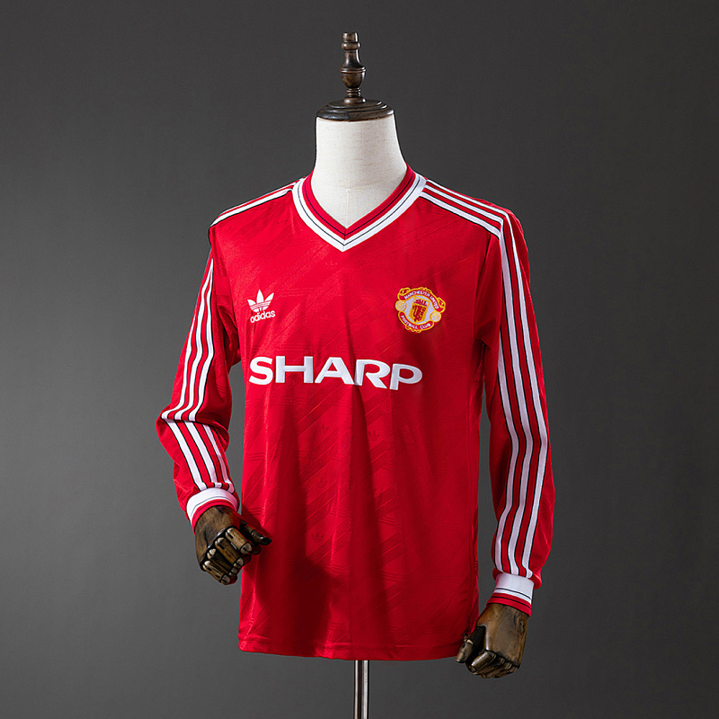 M-U 1986/88 M-U 1986/88 Second Away Long Sleeve Retro Jersey S-XXL