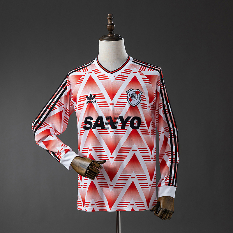 River Plate River Plate 92/93 Away Long-Sleeved Retro Jersey S-XXL
