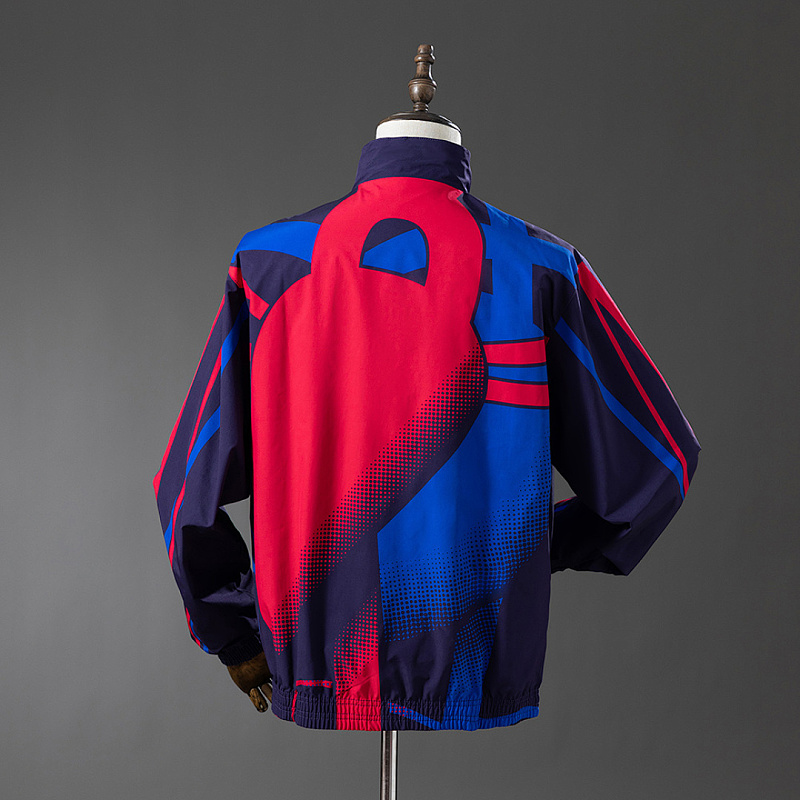 Barcelona Barcelona Reversible Jacket Windbreaker - Red & Navy S-XXL 4