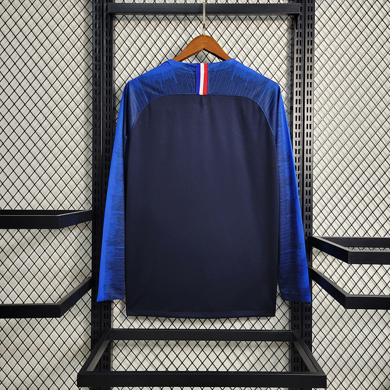 Francia Retro Version 2018 World Cup France Home Long Sleeve Size S-XXL 2
