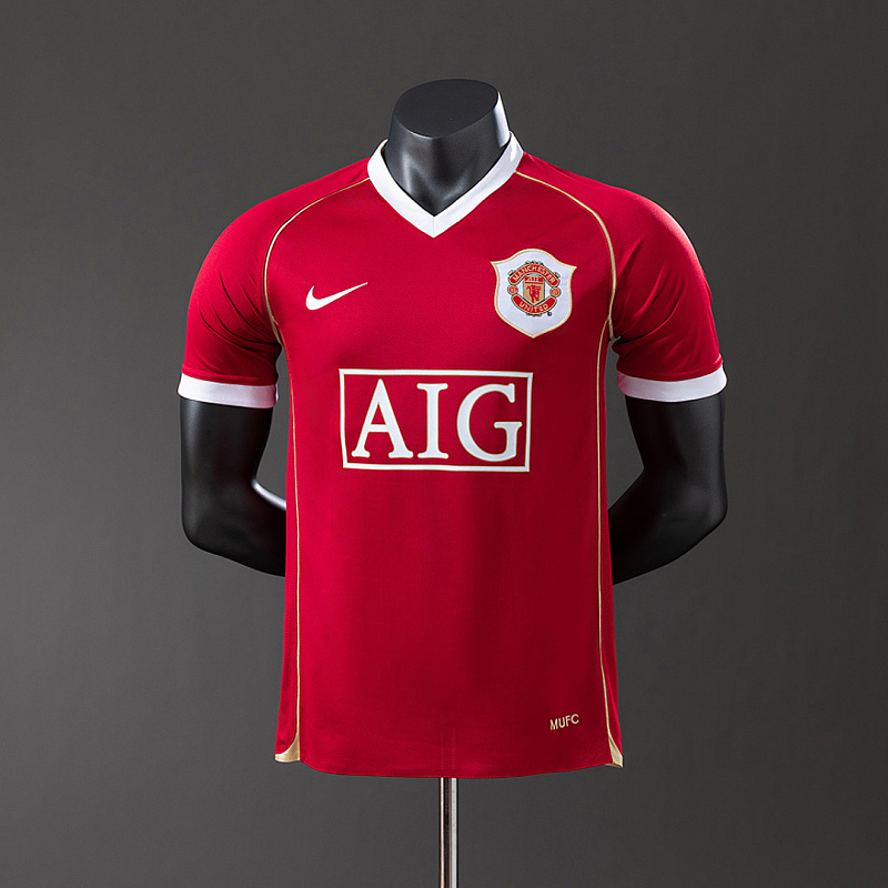M-U Version M-U 06/07 Home Player Retro Jersey S-3XL
