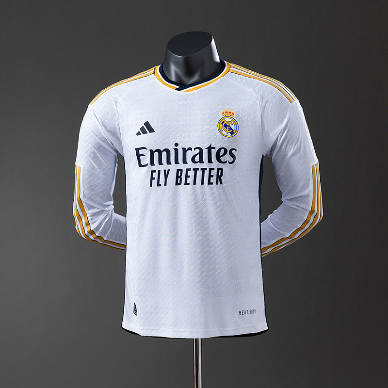 Real Madrid Real Madrid 23/24 Home Long Sleeve Player Jersey S-3XL