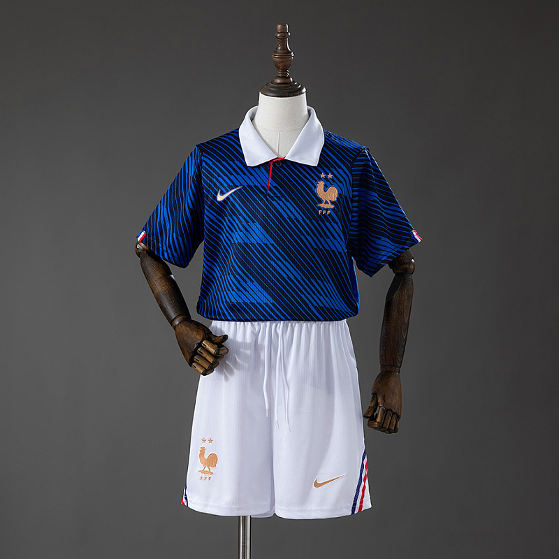 Francia France 2026 Home Kids Kit Jersey Size 16-28