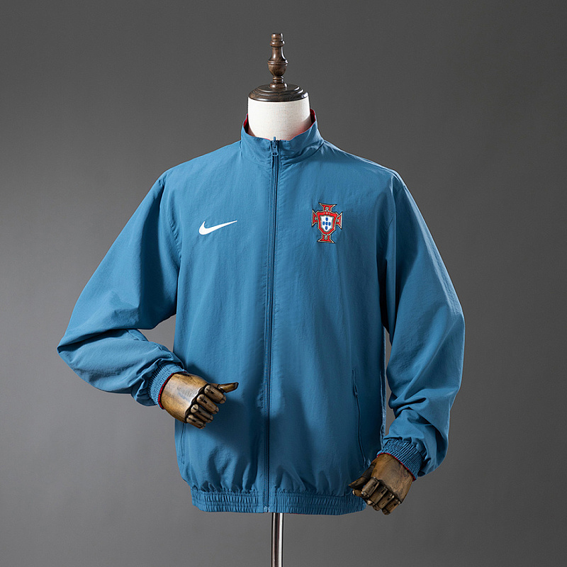 Portogallo Portugal Reversible Jacket Windbreaker - Red & Cyan S-XXL 4