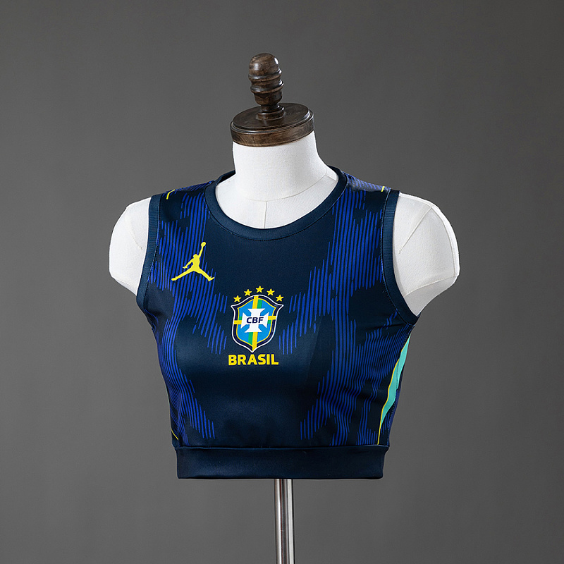 Brasile Brazil 2026 Away Women's Crop Top Style Tank Top S-XXL