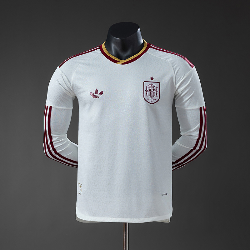 Spagna Spain 2026 Away Player Long Sleeve Jersey S-4XL