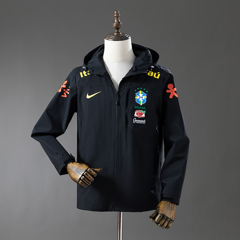 Brasile Brazil Windproof Jacket - Black S-XXL