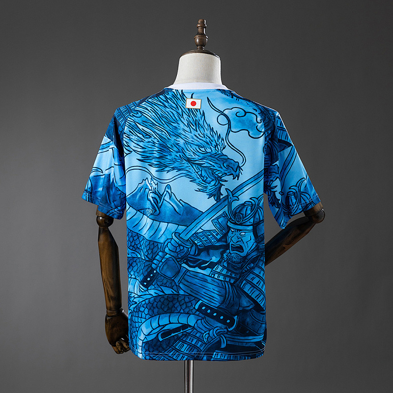 Giappone Japan 25/26 Samurai and Blue Dragon Pattern Jersey S-XXL 2