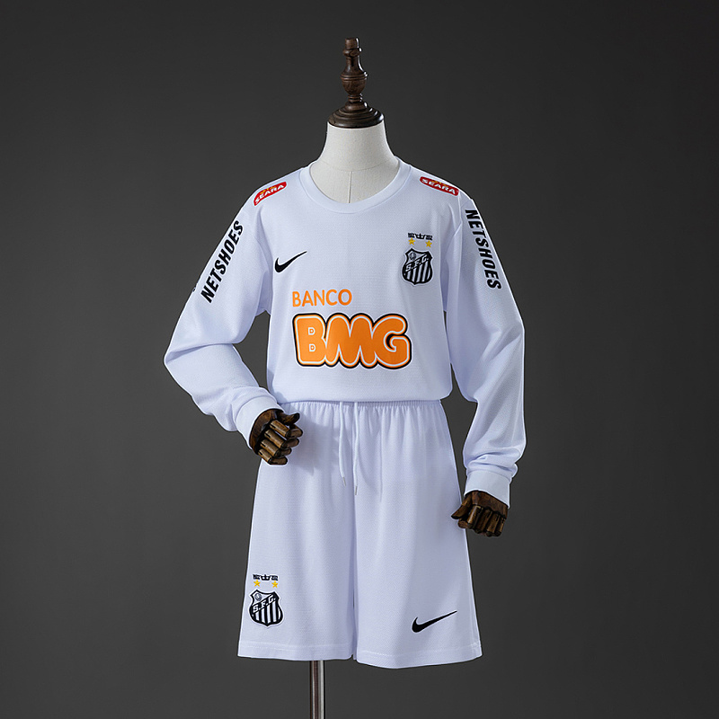 Santos Santos 12/13 Home Retro Long Sleeve Kids Kit Jersey Size 16-28