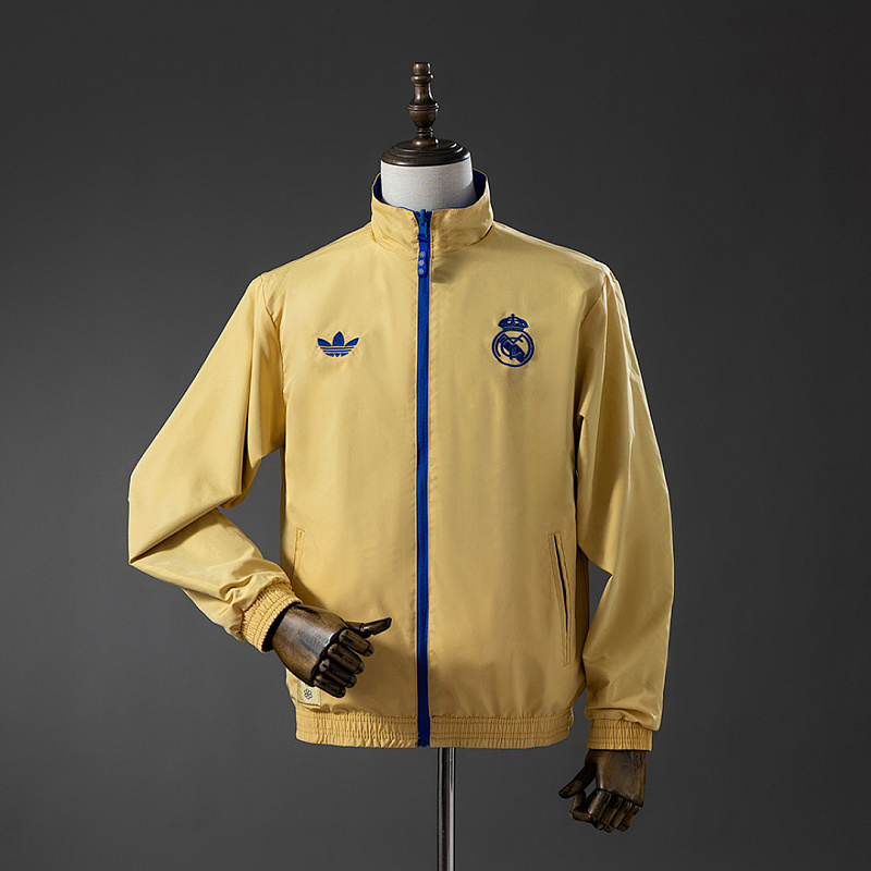 Real Madrid Real Madrid Reversible Jacket Windbreaker - Blue & Yellow S-XXL 3