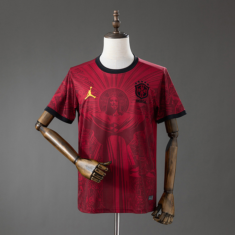 Brasile Brazil 2026 Concept Jersey Brown S-4XL