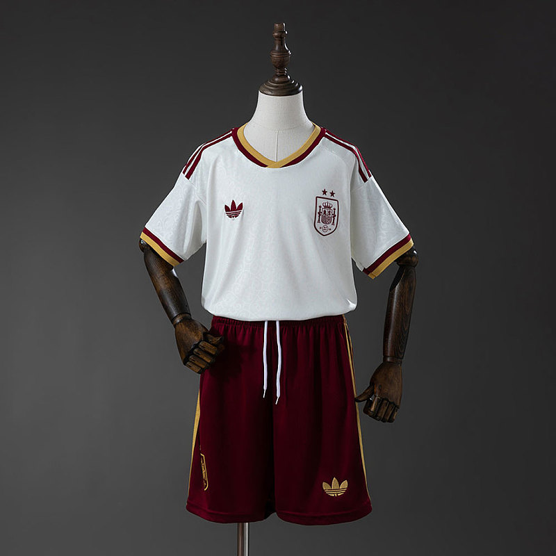 Spagna Spain 2026 Away 2-Star Champion Edition Kids Kit Jersey Size 16-28 3