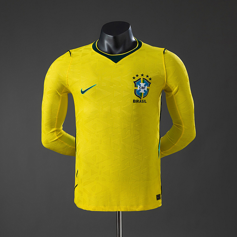Brasile Brazil 2026 Home Player Long-Sleeve Jersey S-3XL
