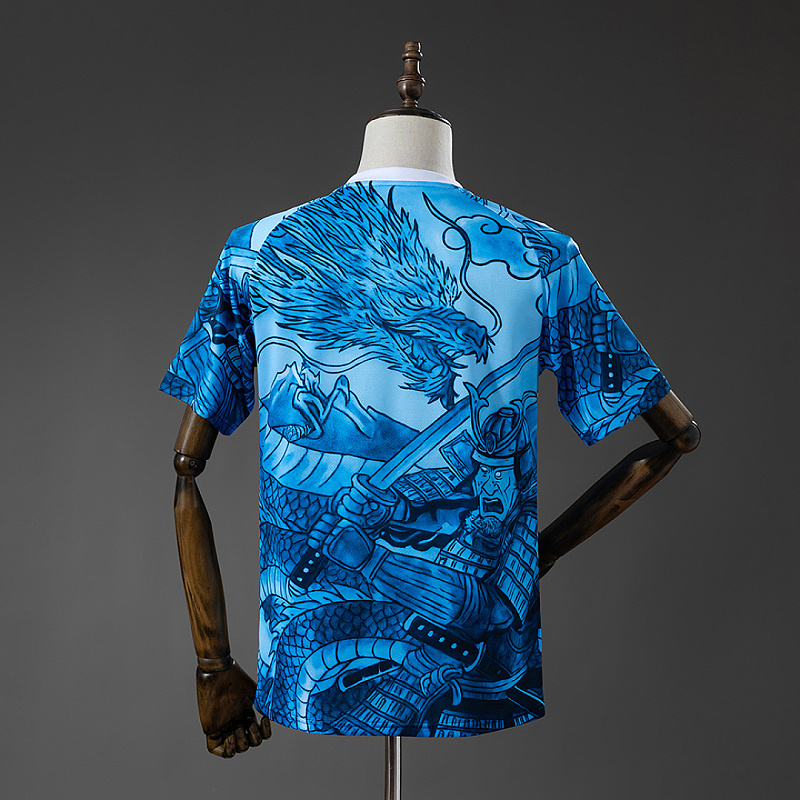Giappone Japan Y-3 Samurai Blue Jersey S-4XL 2