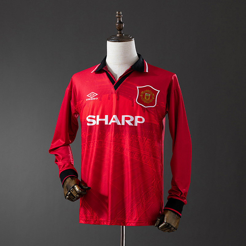 M-U 1994/96 M-U 1994/96 Home Long Sleeve Retro Jersey S-XXL