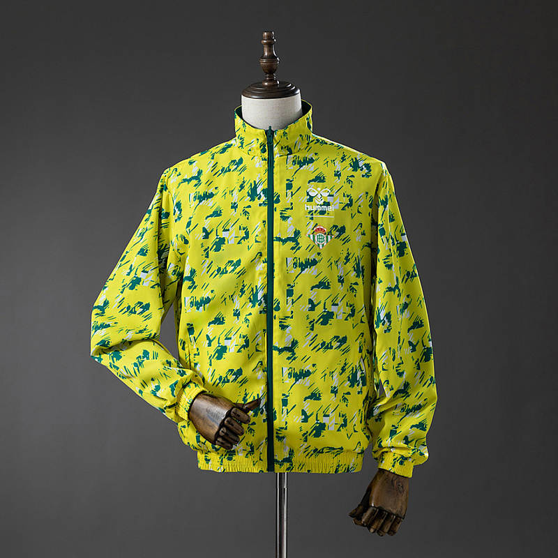 Real Betis Real Betis Reversible Jacket Windbreaker - Green & Yellow S-XXL 3